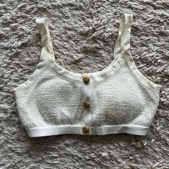 Beach Riot White Button-Detail Bikini - Picture 3 of 4